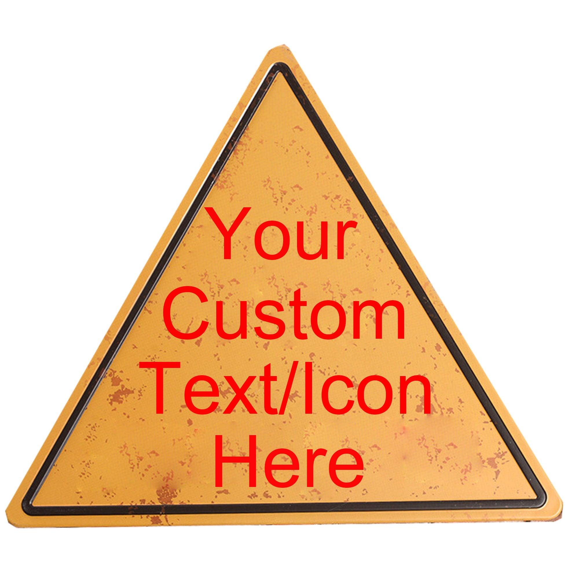 Custom Tin Sign With Your Own Image/logo/Tex-Triangle 34.5x30CM/13.8x12 inch - CustomizeFactory