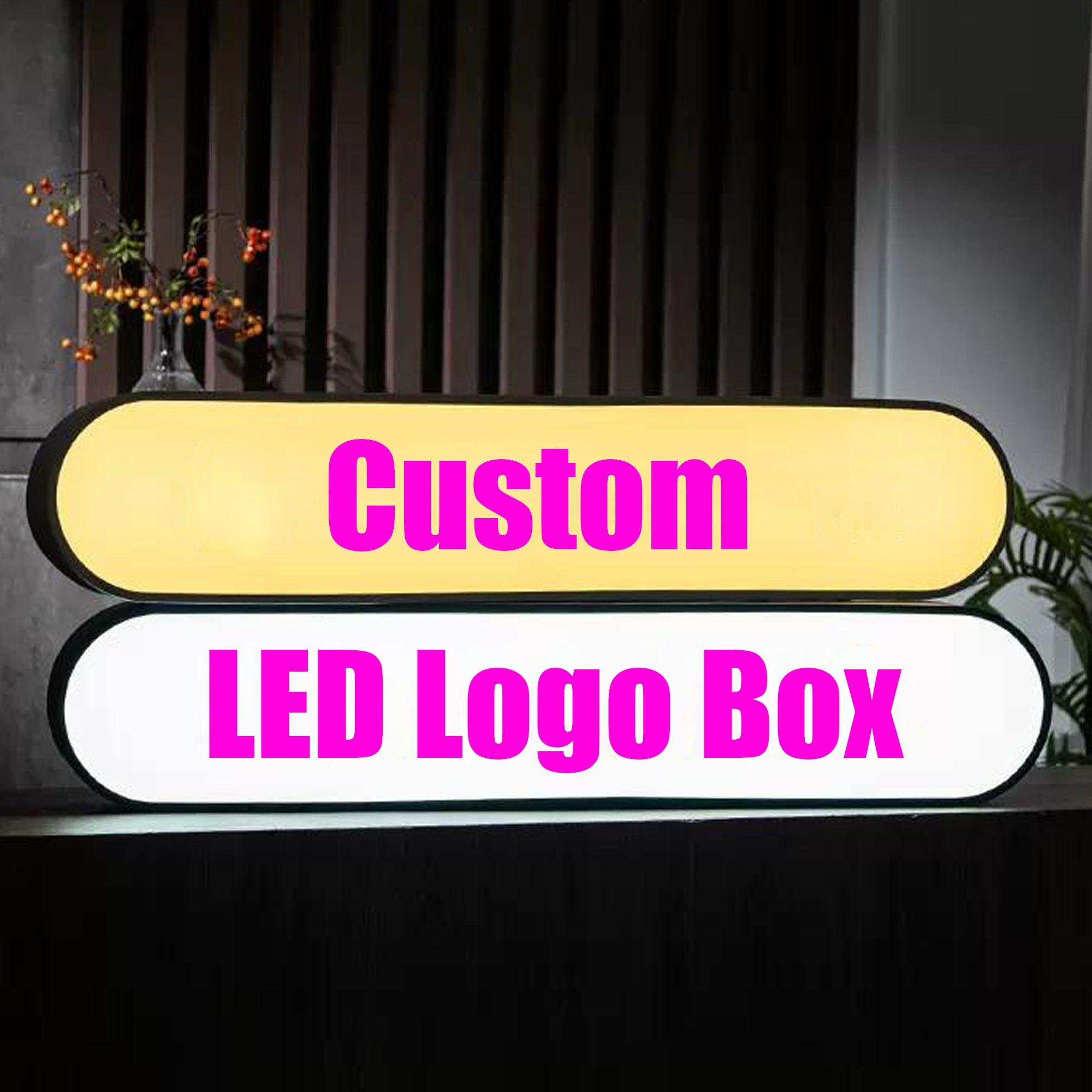 Personalized LED Light Logo Box,Custom LED Light Box for Shop Bar Cafe Room Decor Wall Home Aesthetic Bedroom Christmas Party Birthday Wedding Gifts Letter Logo Signs - CustomizeFactory